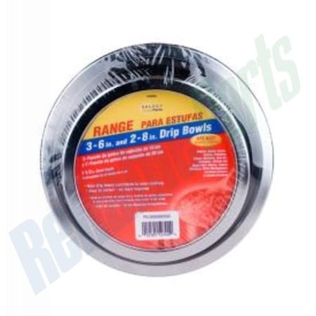 Electrolux Home Products L304458797 Electrolux Oven 2 of 8in & 2 of 6in Universal Chrome Drip Bowls L304458797